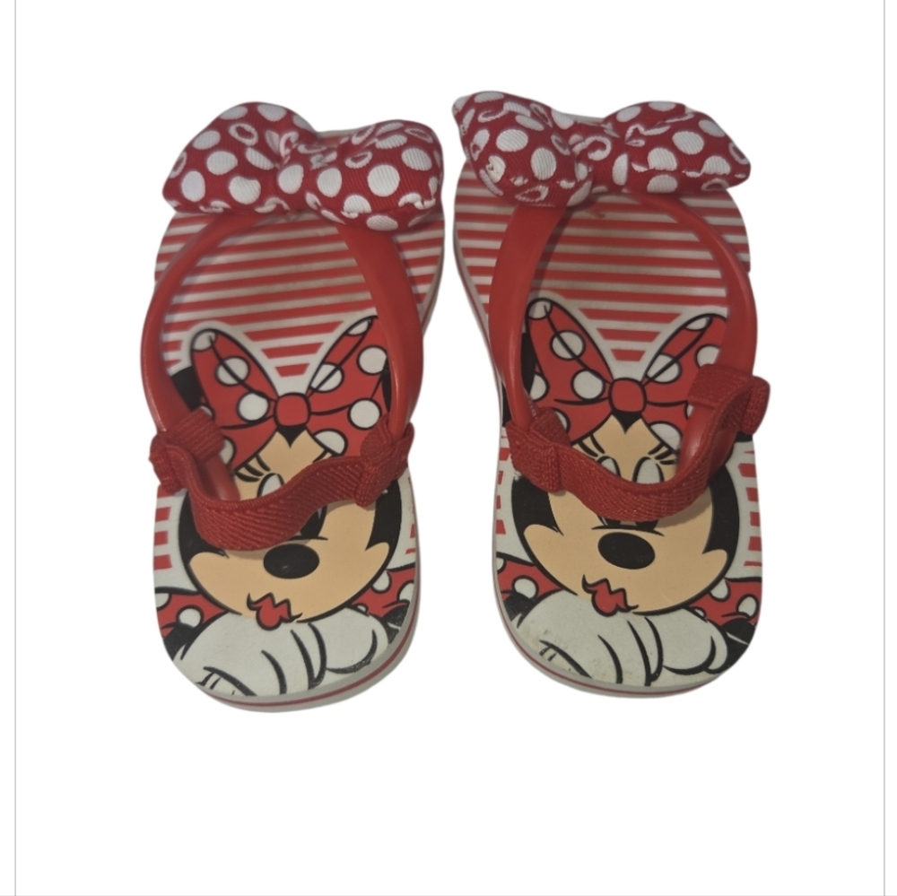 Minnie Mouse Slip On Bow Sandals Size 5/6